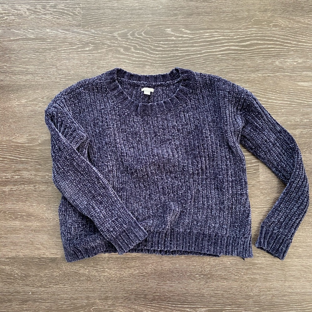 Aerie Chenille Navy Sweater